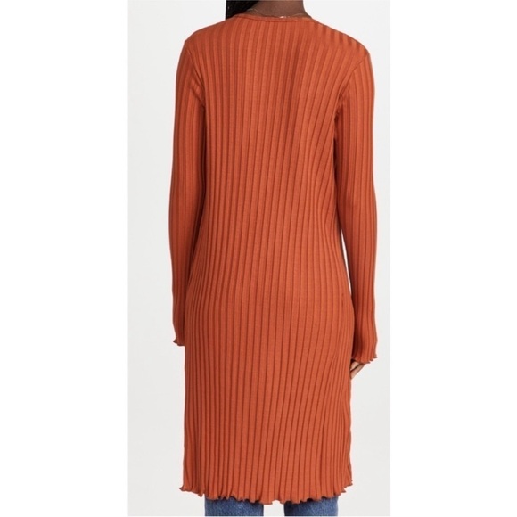 Simon Miller Rib Long Ribbed Knit Cardigan Purple Size Extra Small - Picture 2 of 8